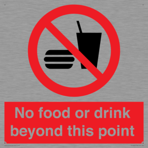 No food or drink beyond this point